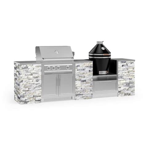 outdoor kitchen stainless steel kamado cabinet|NewAge Products Outdoor Kitchen 28.